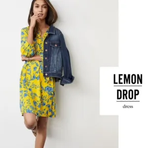CAbi Lemon Drop Dress NWOT Size XS