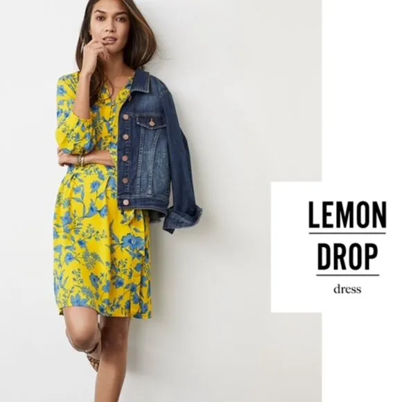 CAbi Lemon Drop Dress NWOT Size XS