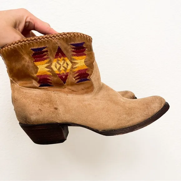 Caborca Embroidered Cowboy Booties Size 11