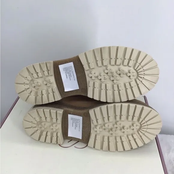 CALIA SAMIE Moc Toe Pull-On Style Suede Leather Boots NWT Tan Winter Size 7