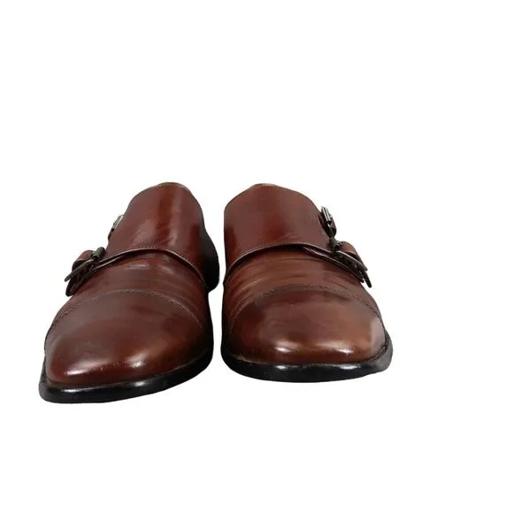 Calibrate Shoes Mens 10 Oxford Double Monk Strap Buckle Classic Leather Formal