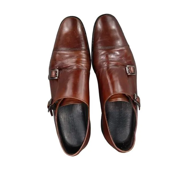 Calibrate Shoes Mens 10 Oxford Double Monk Strap Buckle Classic Leather Formal