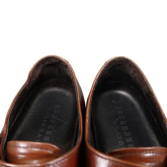 Calibrate Shoes Mens 10 Oxford Double Monk Strap Buckle Classic Leather Formal