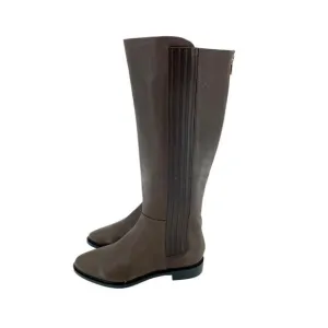 Calvin Klein Boots Finley Leather Closed Toe Knee High Coffee Bean SZ 7 New