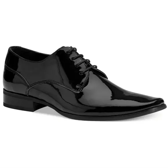 Calvin Klein Brodie LA Black Patent Lace Up Dress Oxford Shoes