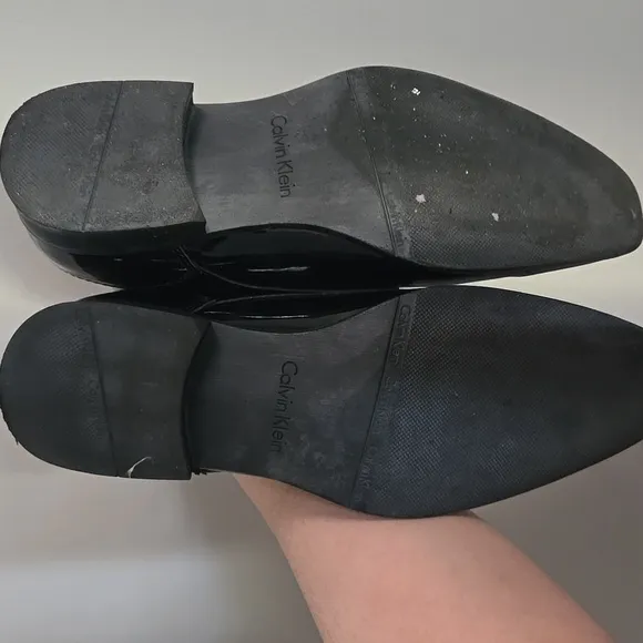 Calvin Klein Brodie LA Black Patent Lace Up Dress Oxford Shoes