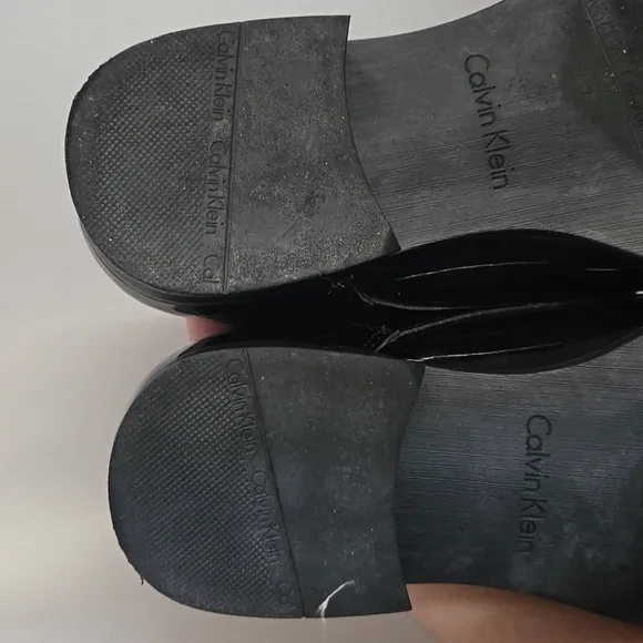 Calvin Klein Brodie LA Black Patent Lace Up Dress Oxford Shoes