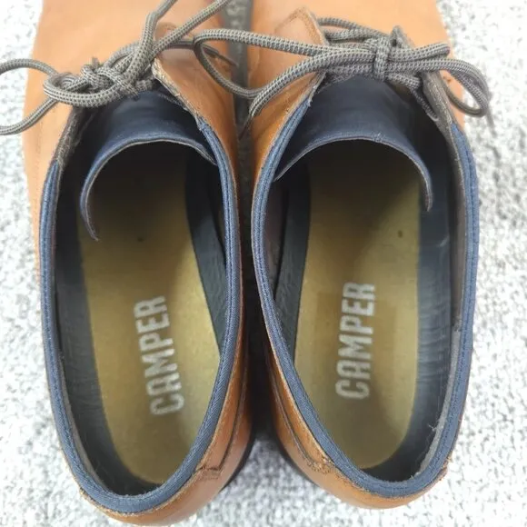 Camper Deia Mens 45 Eu Shoes Brown Leather Formal Shoe Derby Oxford Lace Up