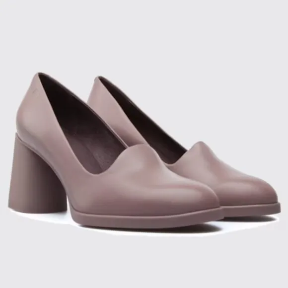 Camper 'Lea' Formal Block Heel Shoes in Light Mauve Purple Size 36