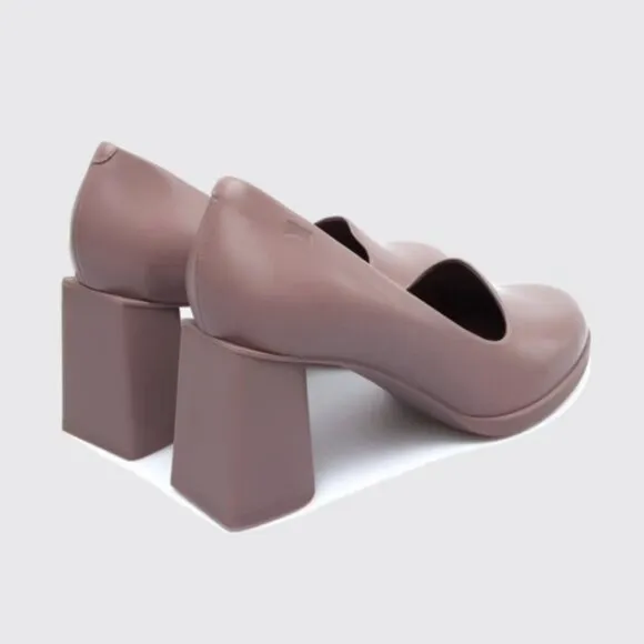 Camper 'Lea' Formal Block Heel Shoes in Light Mauve Purple Size 36