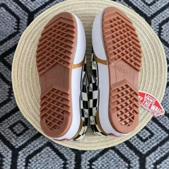 Canvas Slip On Shoes - VANS, Checkerboard Style