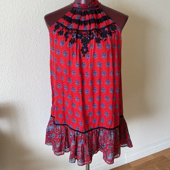 Carolina K. Antropologie Fiore Silk Halter Dress size XS