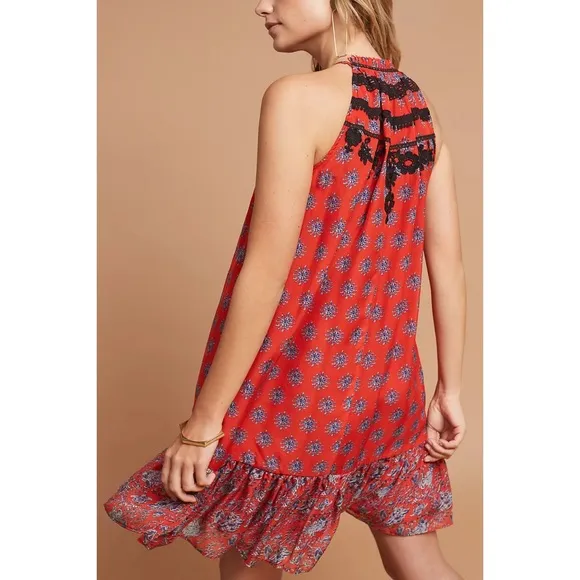 Carolina K. Antropologie Fiore Silk Halter Dress size XS