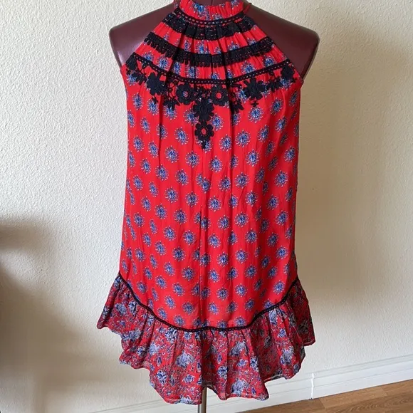 Carolina K. Antropologie Fiore Silk Halter Dress size XS