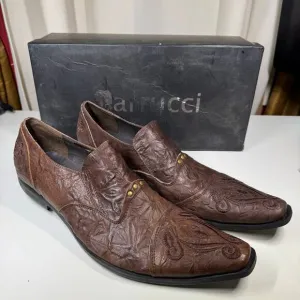 Carrucci By JC Studio Leather Western Slip On Loafer Shoes Men’s Size 9 Re-soled