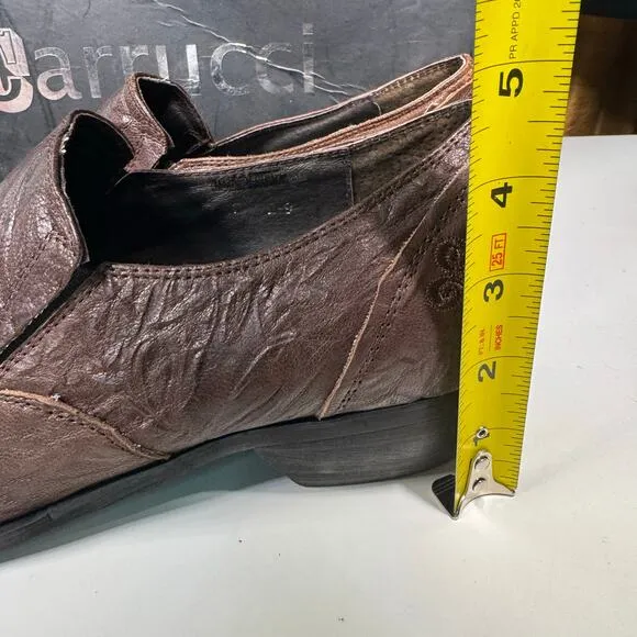Carrucci By JC Studio Leather Western Slip On Loafer Shoes Men’s Size 9 Re-soled