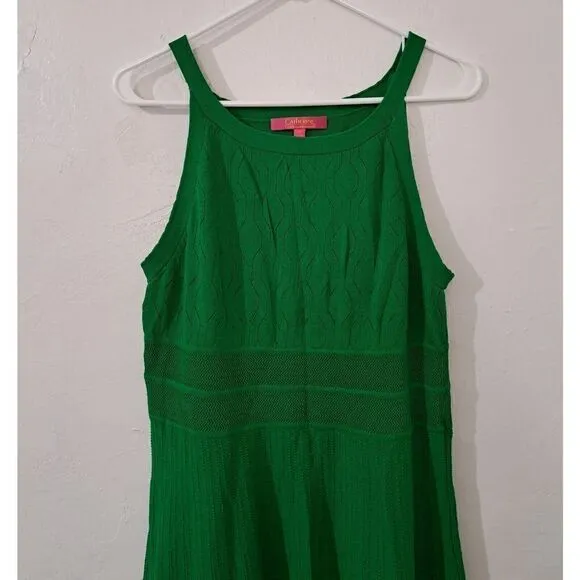 Catherine Malandrino Womens Large KELLY GREEN HI boat Neck Shift Dress Stretch