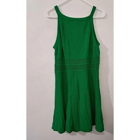 Catherine Malandrino Womens Large KELLY GREEN HI boat Neck Shift Dress Stretch