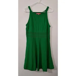 Catherine Malandrino Womens Large KELLY GREEN HI boat Neck Shift Dress Stretch