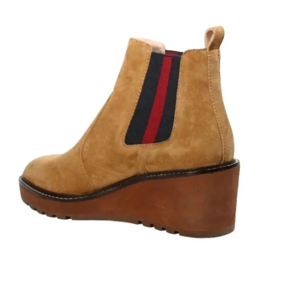 Cecelia New York GEMMA Genuine Suede  Side Stripe Pull On Boots