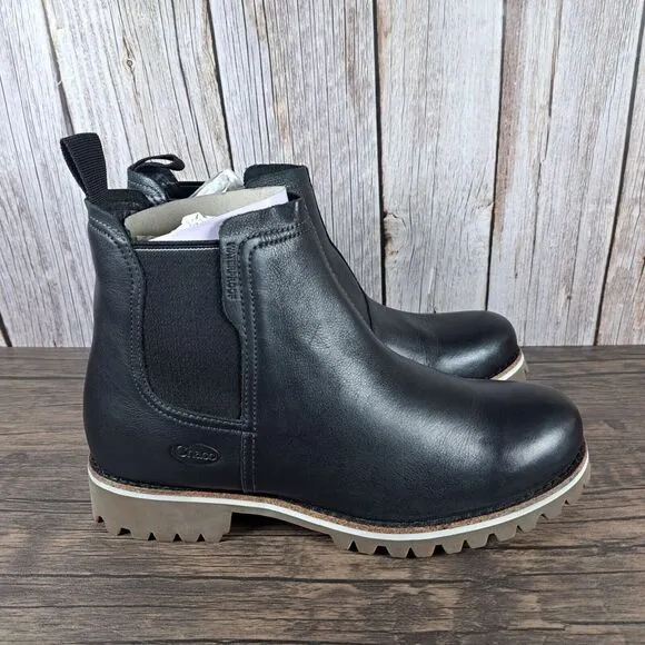 Chaco Fields Chelsea Pull On Slip On Waterproof Boots Women's Sz 9.5 Black (VGC)