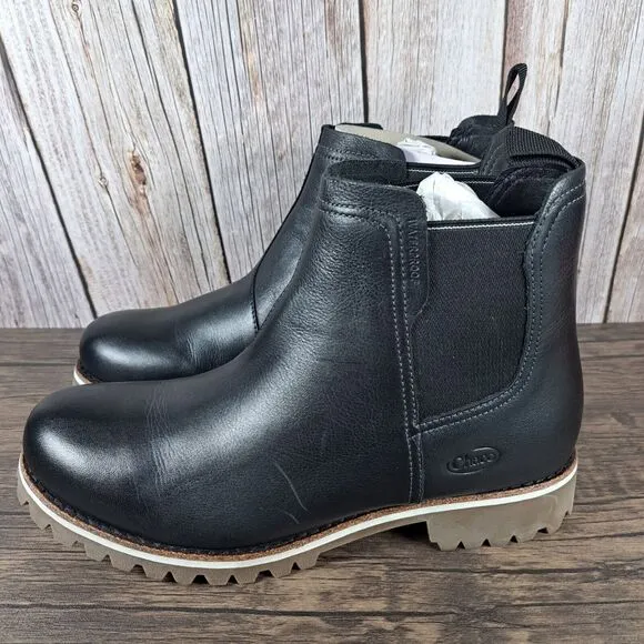 Chaco Fields Chelsea Pull On Slip On Waterproof Boots Women's Sz 9.5 Black (VGC)