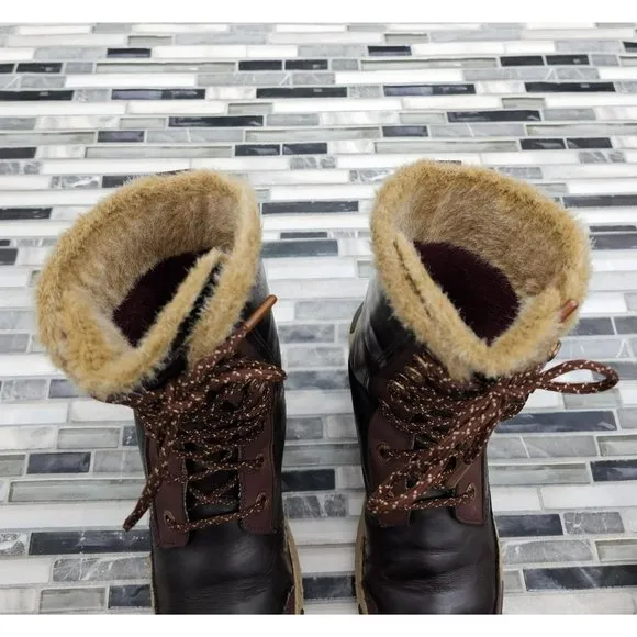 Chaco Mohagany Brown Leather Women's Boots Size 7