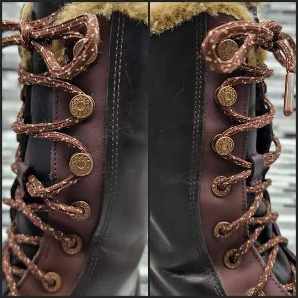 Chaco Mohagany Brown Leather Women's Boots Size 7