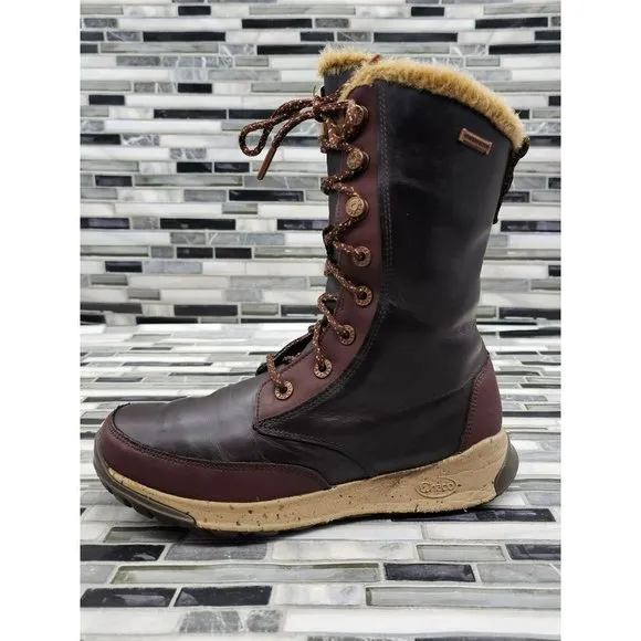 Chaco Mohagany Brown Leather Women's Boots Size 7