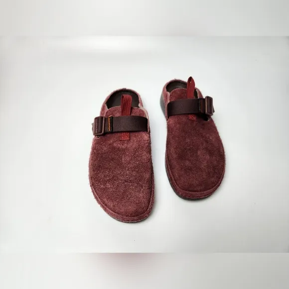 Chaco Paonia Clog Womens size 11‎ Burgundy Slip On Comfort Shoes Wool Shoes