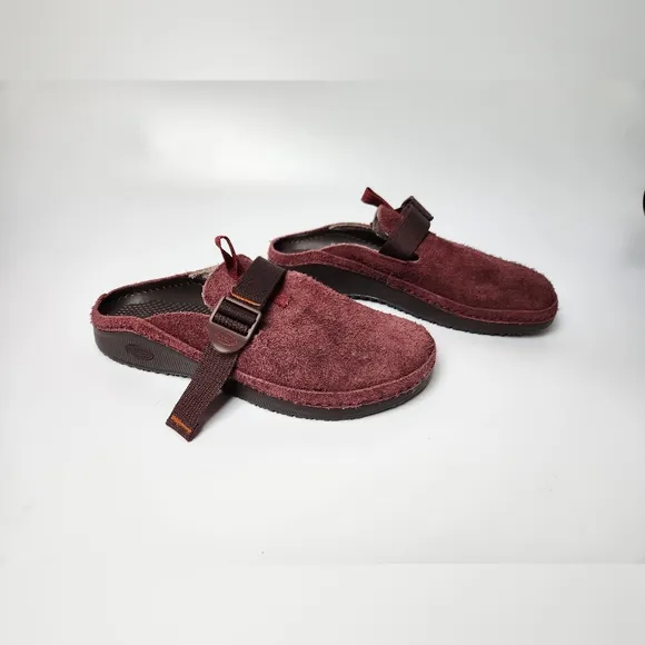 Chaco Paonia Clog Womens size 11‎ Burgundy Slip On Comfort Shoes Wool Shoes