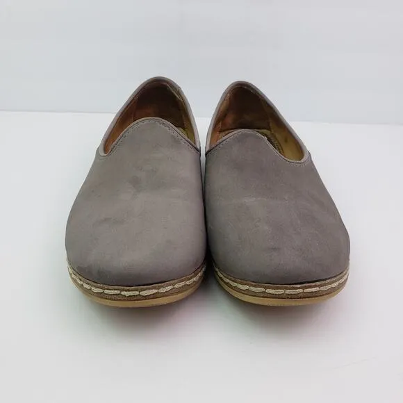 Charix Mens Size EU 44 US 10.5-11 Womens us 12 Gray Nubuck Slip On Loafer Shoes