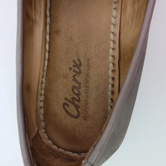 Charix Mens Size EU 44 US 10.5-11 Womens us 12 Gray Nubuck Slip On Loafer Shoes