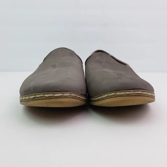 Charix Mens Size EU 44 US 10.5-11 Womens us 12 Gray Nubuck Slip On Loafer Shoes