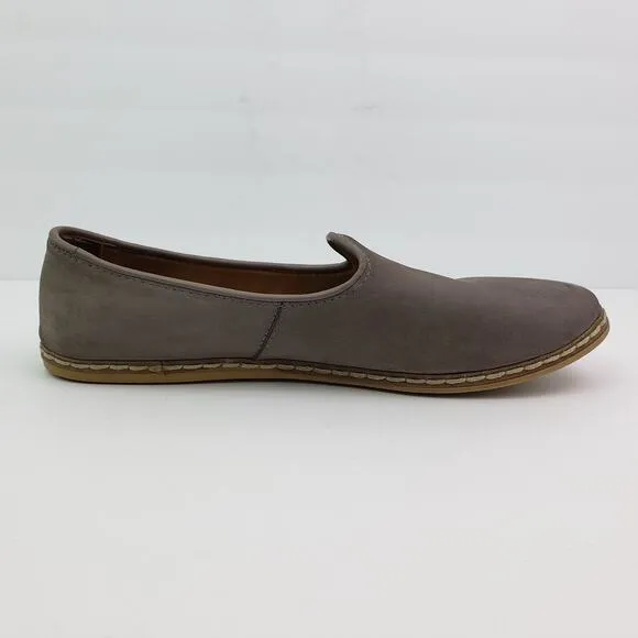 Charix Mens Size EU 44 US 10.5-11 Womens us 12 Gray Nubuck Slip On Loafer Shoes