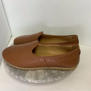 Charix Woven Leather Slip On Flat Shoes US Womens 8 EU 38 Brown Camel Tan