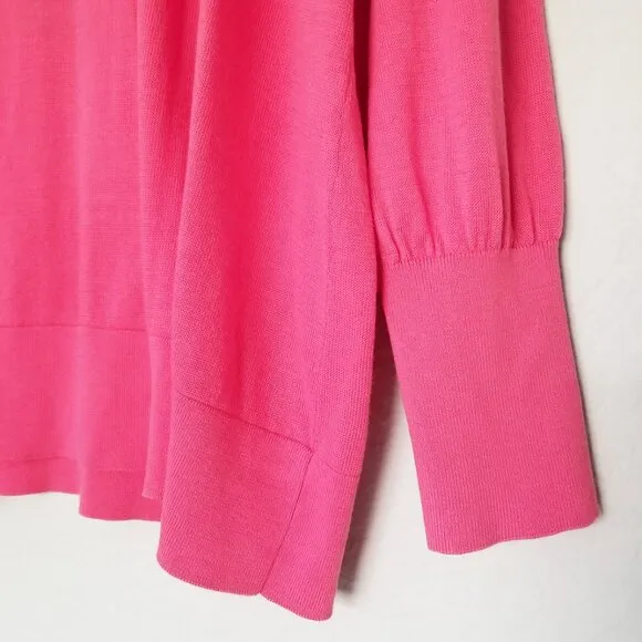 Chico’s Big Heart Pink Pullover Sweater Lightweight Jumper Plus Size XXL $90