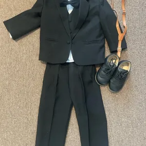 Children's Black Formal Suit with Shoes