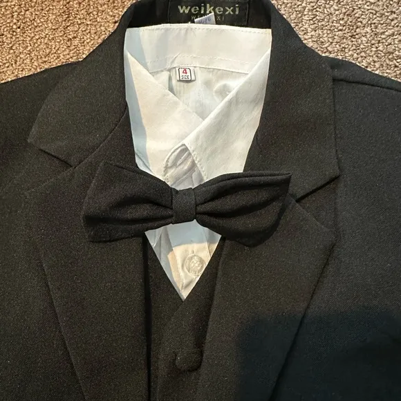 Children's Black Formal Suit with Shoes