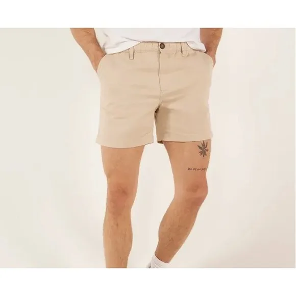 Chubbies Aramadas Shorts 35 Khakinators 7 in Flat Front Twill Stretch Weekend