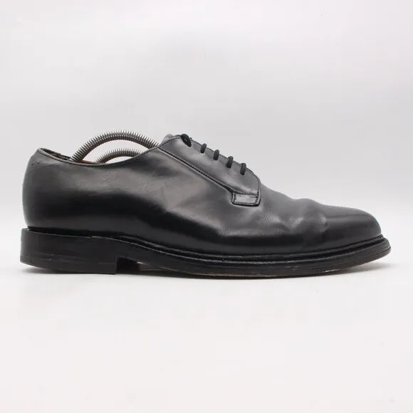 Church's Royal Tweed Plain Toe Derby Men’s Size UK 10.5 Black Leather Lace Up