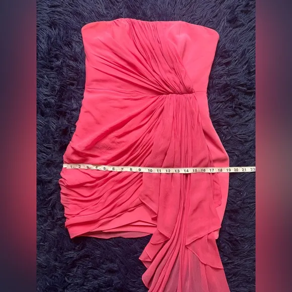 CINQ À SEPT Yuki Ruched Mini Dress In Pink. Size 6