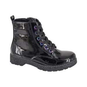 Cipriata Girls Adria Glitter Side Zip Ankle Boots / Black