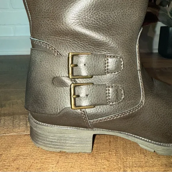 Clarks Brown Side-Zip Knee-High Boots
