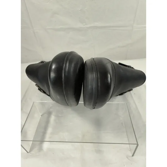 CLARKS Emslie Warren Leather Shooties Size 9.5 M Shoes Slip On Black Leather