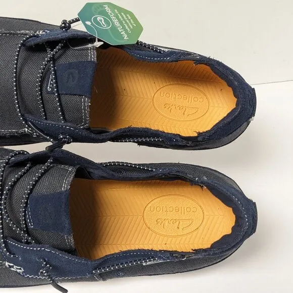Clarks Higley Tie Boat Shoes, Navy, Men's 11 M