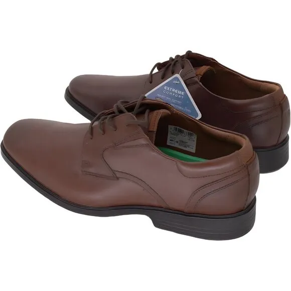Clarks Men's Clarkslite Low Oxford, Tan Leather, Size 10 Wide