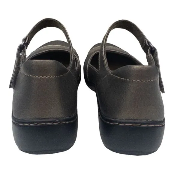 Clarks Metallic Cora Abby Mary Jane Flats 7.5 Women's