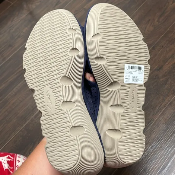 Clarks Navy blue Wedge Slingback Sandals