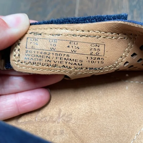 Clarks Navy blue Wedge Slingback Sandals